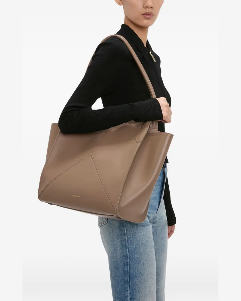 Victoria Beckham Women's Leather Tote Victoria Grey Calf Handbags Hand Bags Gray