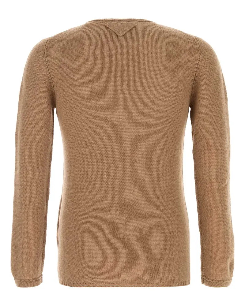 Prada Men's Camel Cashmere Sweater Cammello Maglieria Beige