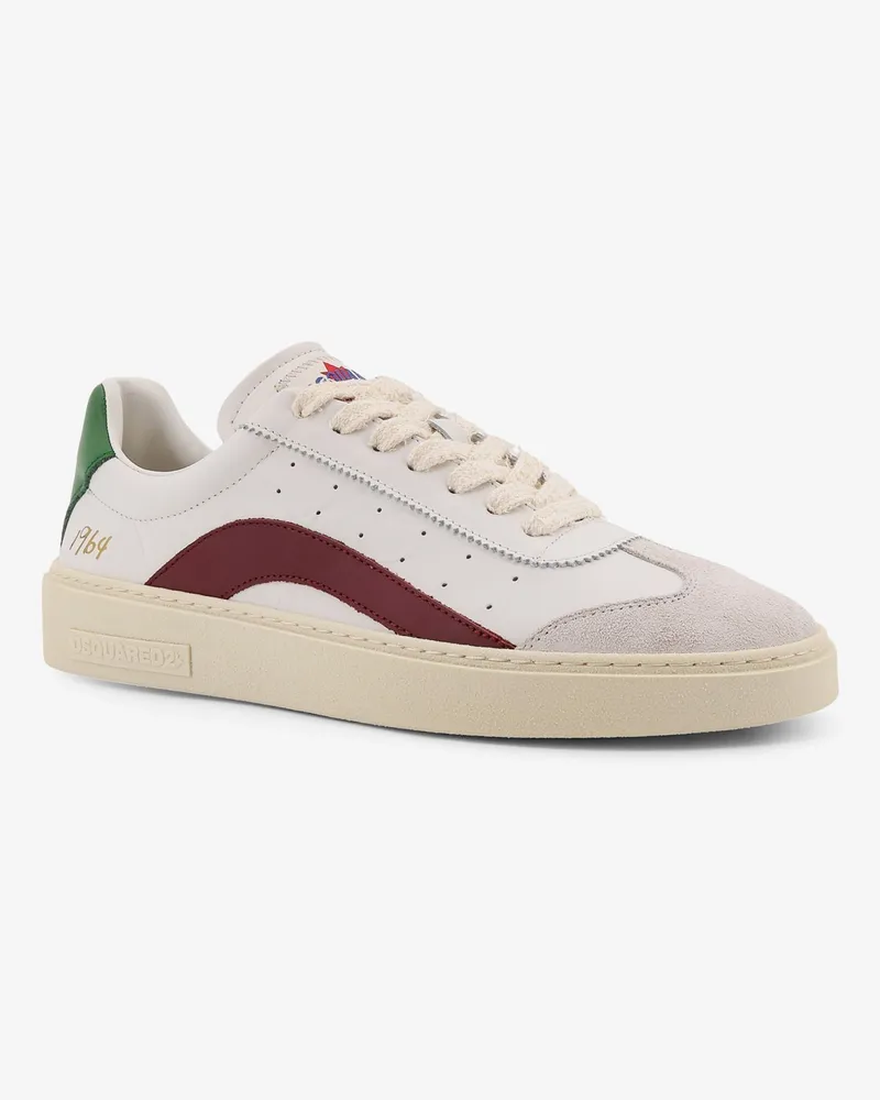Dsquared2 Men's Rider Leather Low-Top Sneakers White Trainers White