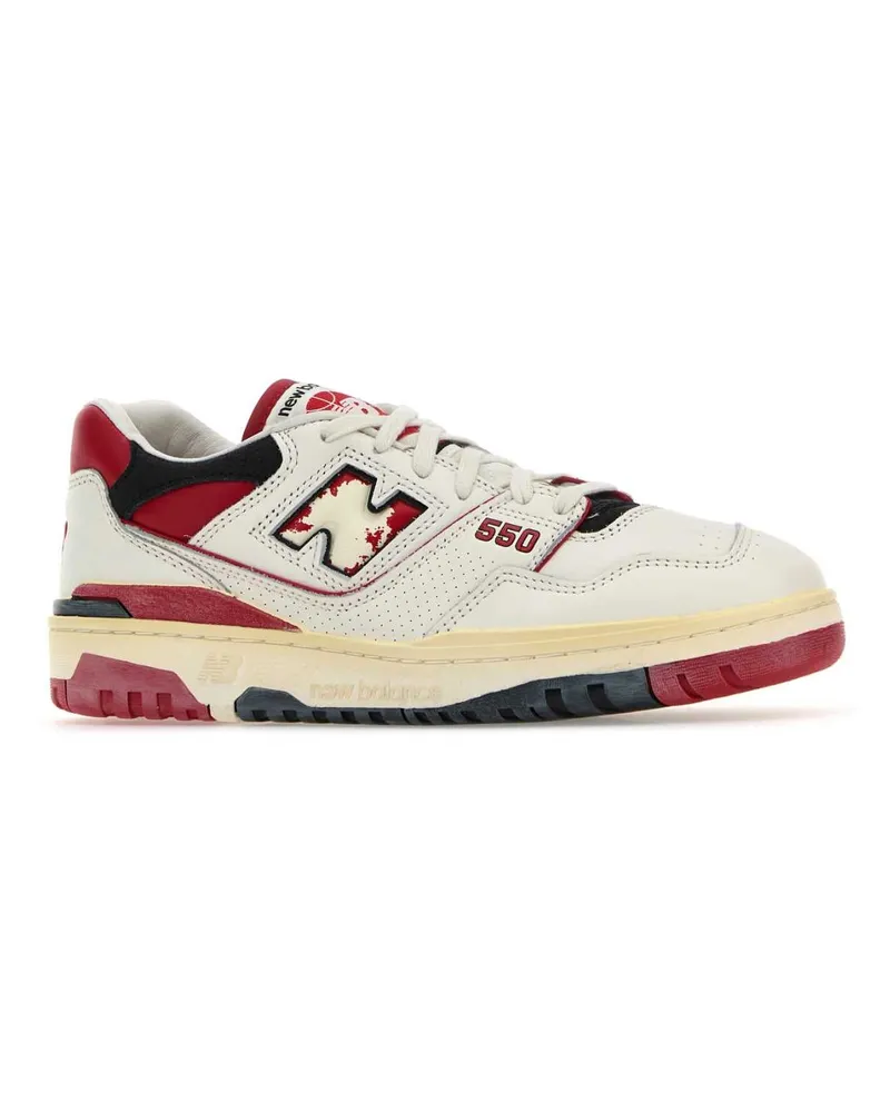 New Balance Men's Multicolor Leather 550 Sneakers Offwhitered Beige
