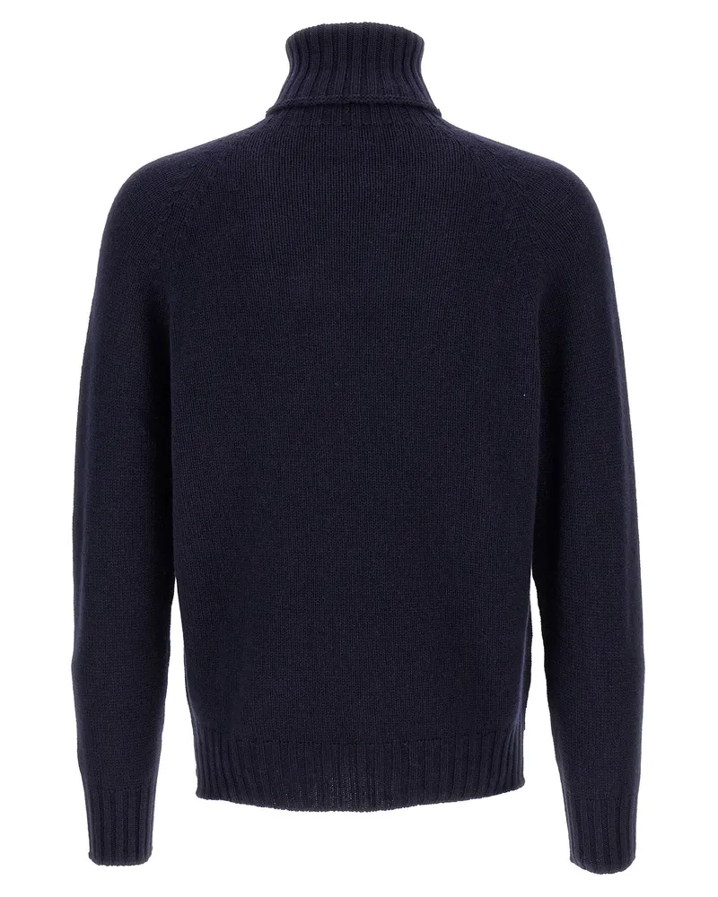 MA'RY'YA Wool Blend Turtleneck Sweater — Navy Navy