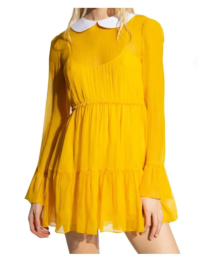 Gucci Women's Bicolor Acetate Casual Dress Yellow