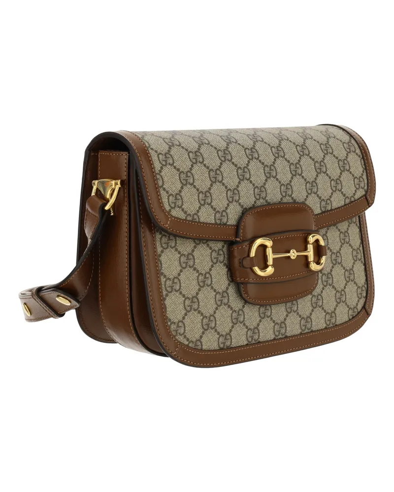 Gucci Horsebit Shoulder Bag — Brown Brown