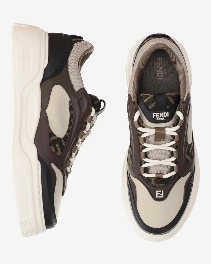 Fendi Men's Sneakers Force Multicolour Trainers Multicolor