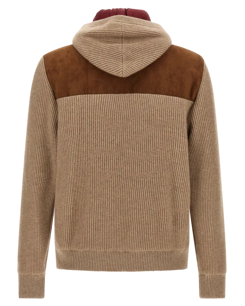 Brunello Cucinelli Men's Brown Lamb Leather Bomber Clothing Brown