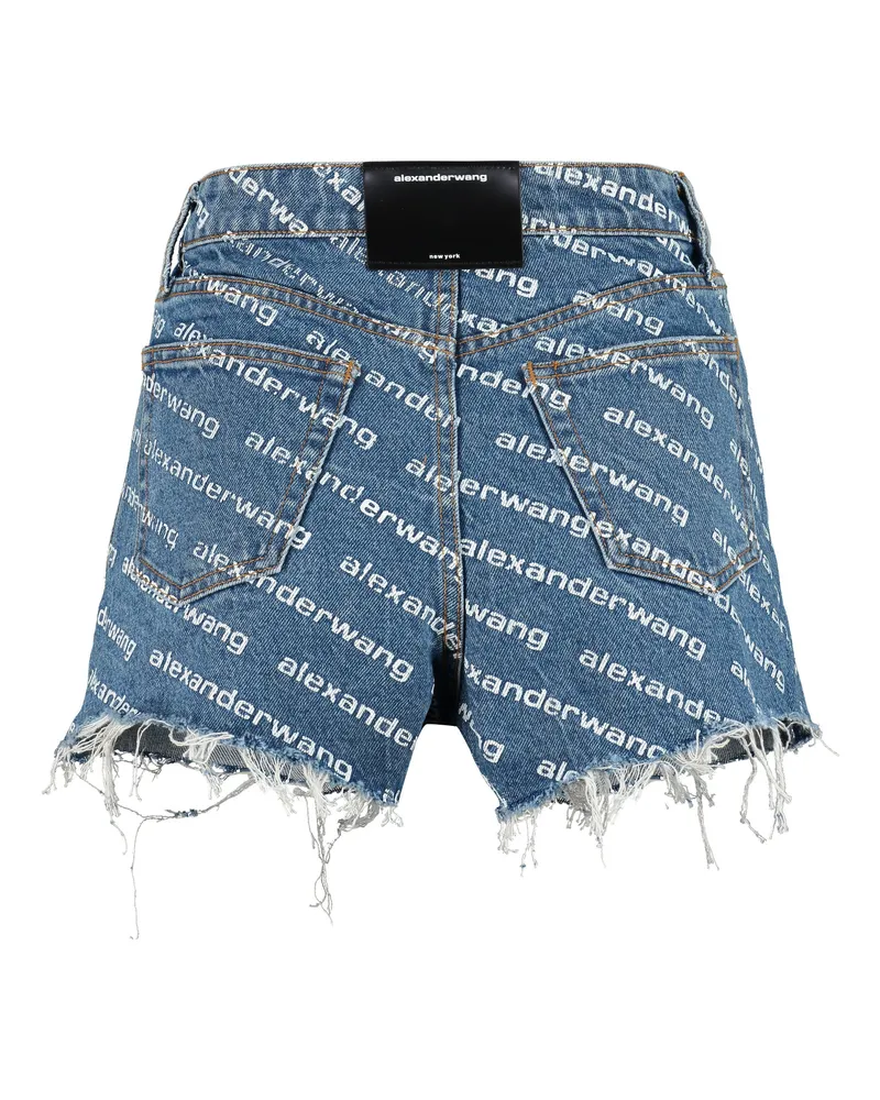 Alexander Wang Women's Bite Denim Shorts Cotton Blue