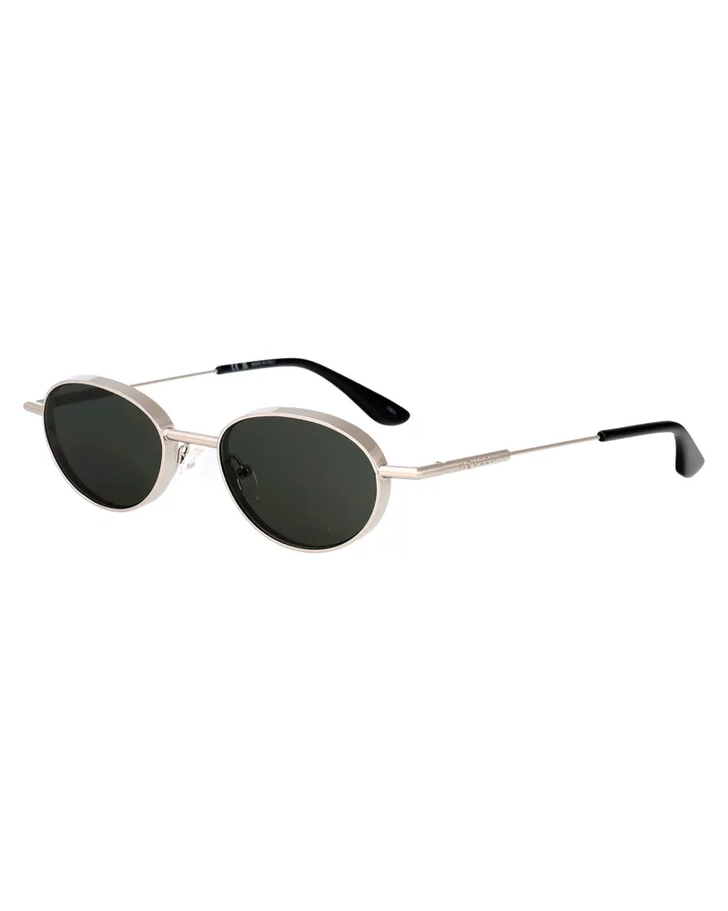 Alexander McQueen AM0523S Silver Metal Round Sunglasses — Silver Silver