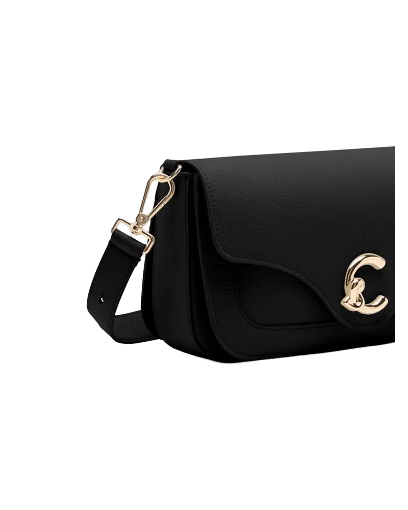 Coccinelle Women's Shoulder Bag Black Bovine Leather - Shoulder-Bags Black