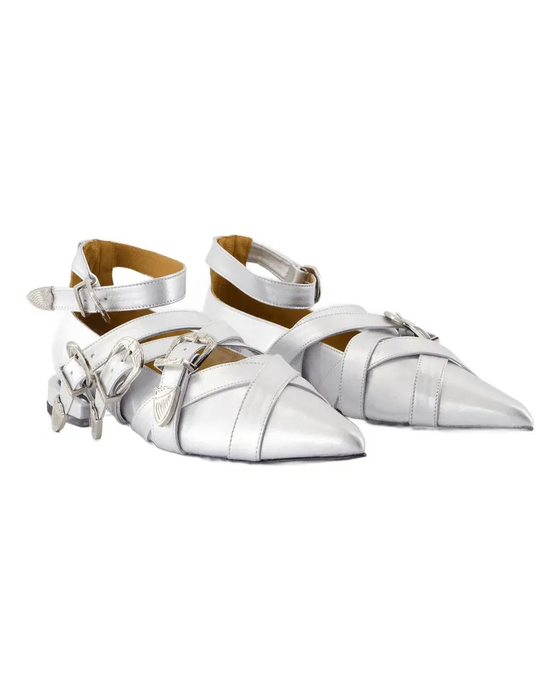 Toga Women's Aj926 Flat Silver Calfskin Silver