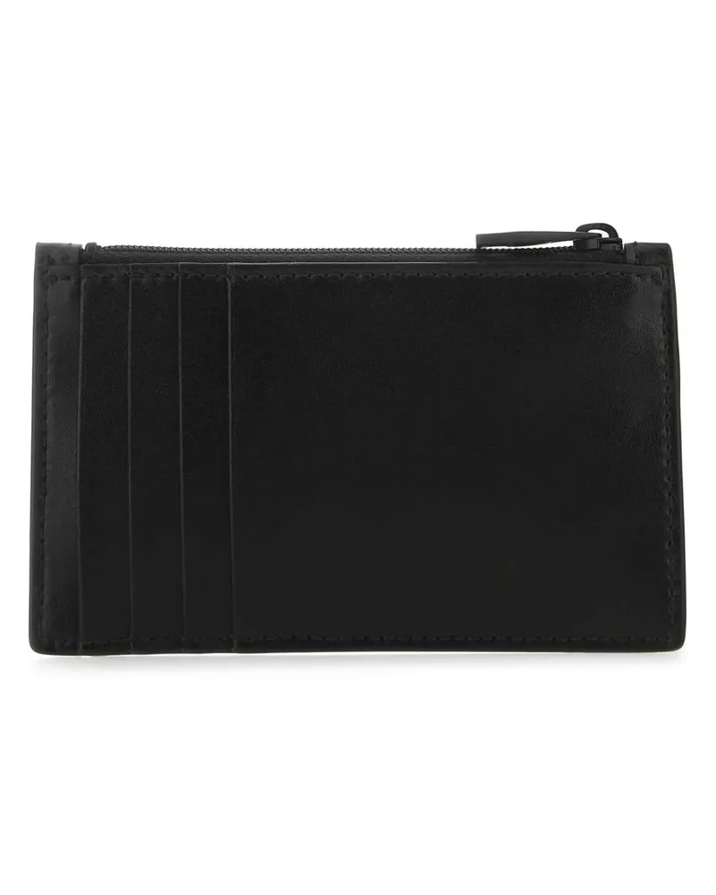 Alexander McQueen Logo-Printed Leather Wallet — Black Black