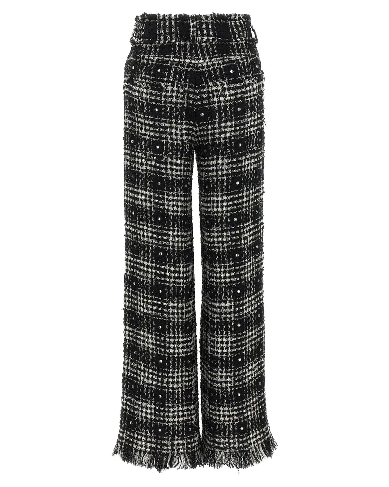 Giuseppe di Morabito Women's Bicolor Cotton Casual Pants Black
