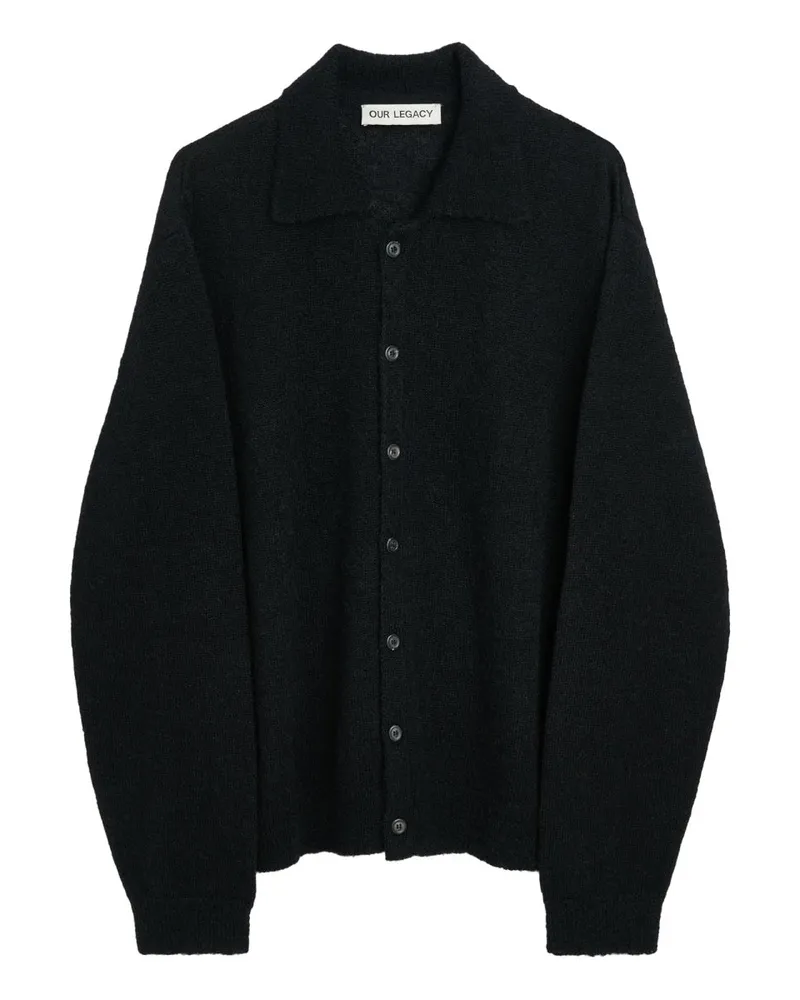 Our Legacy Button-Front Cardigan — Black Black
