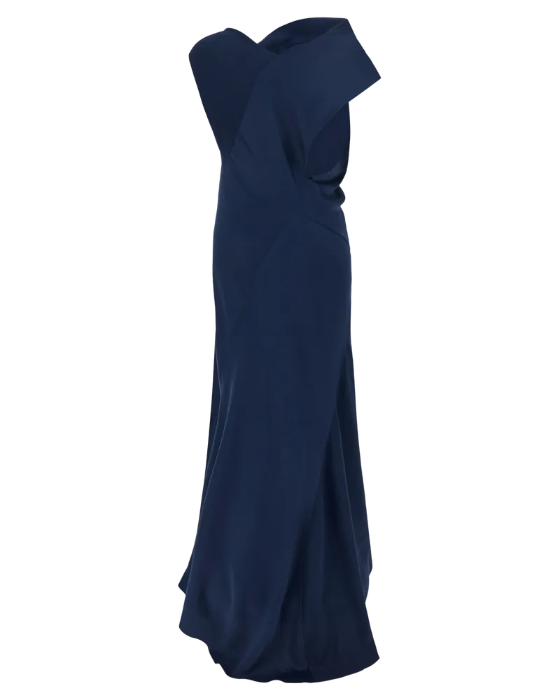 Alberta Ferretti Women's Blue Viscose Long Dress Blue