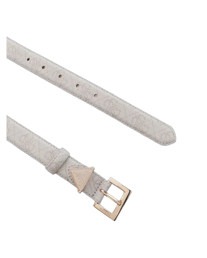 Guess Women's Belt Bone Logo Polyester Accessories Beige