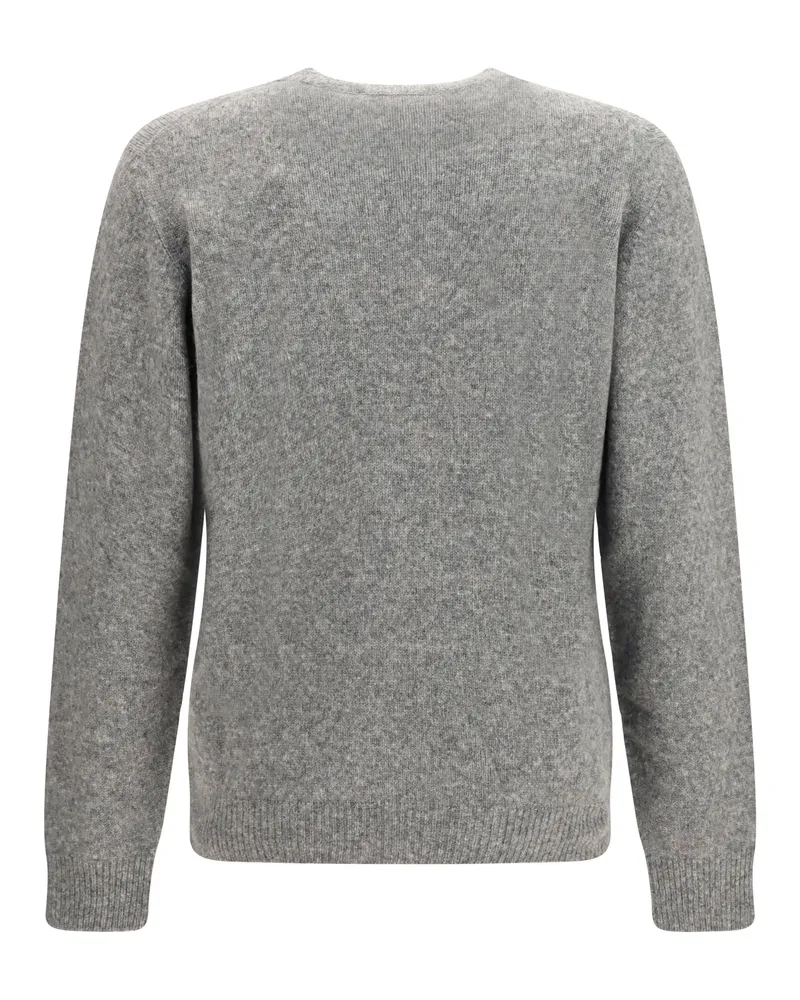Roberto Collina Men's Wool And Camel Sweater 18 Gray