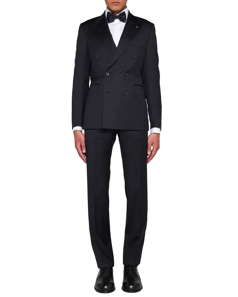 Tagliatore Men's Suit Bruce Blue Wool Virgin Suits Blue