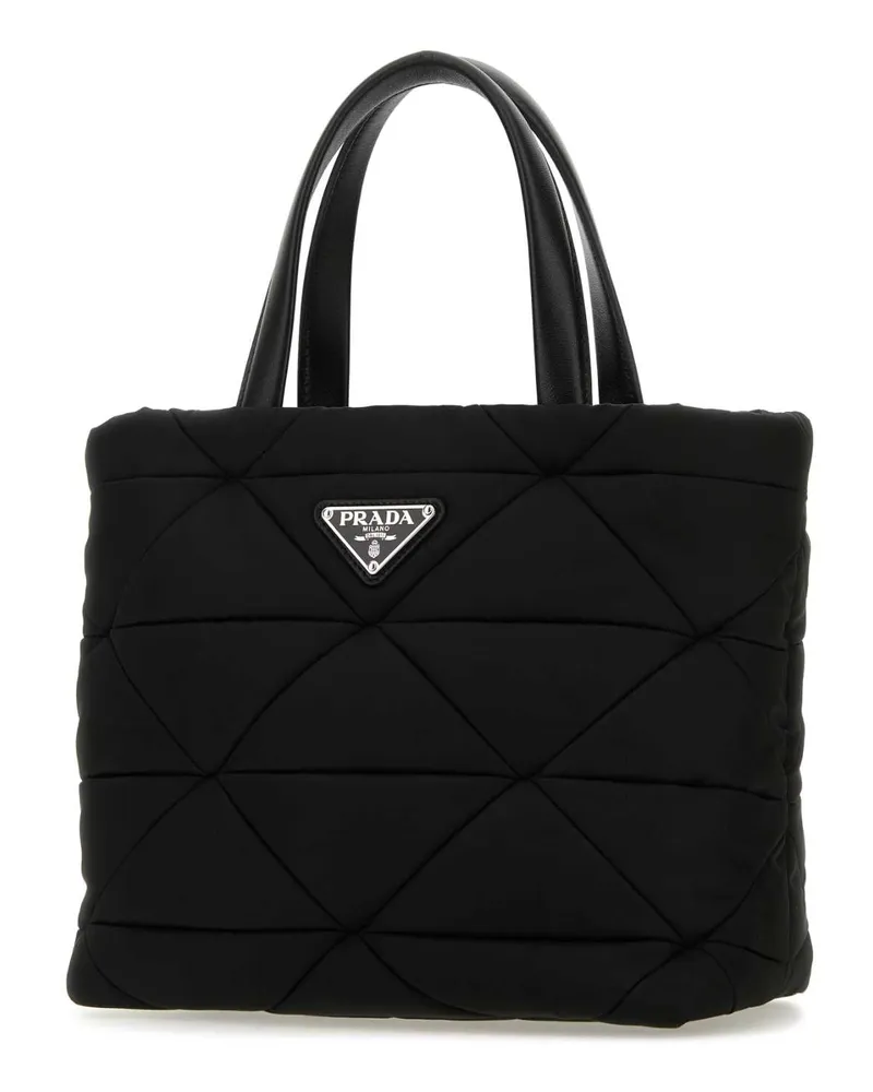 Prada Women's Black Re-Nylon Handbag Nero + Acciaio Borse A Mano Bag Black