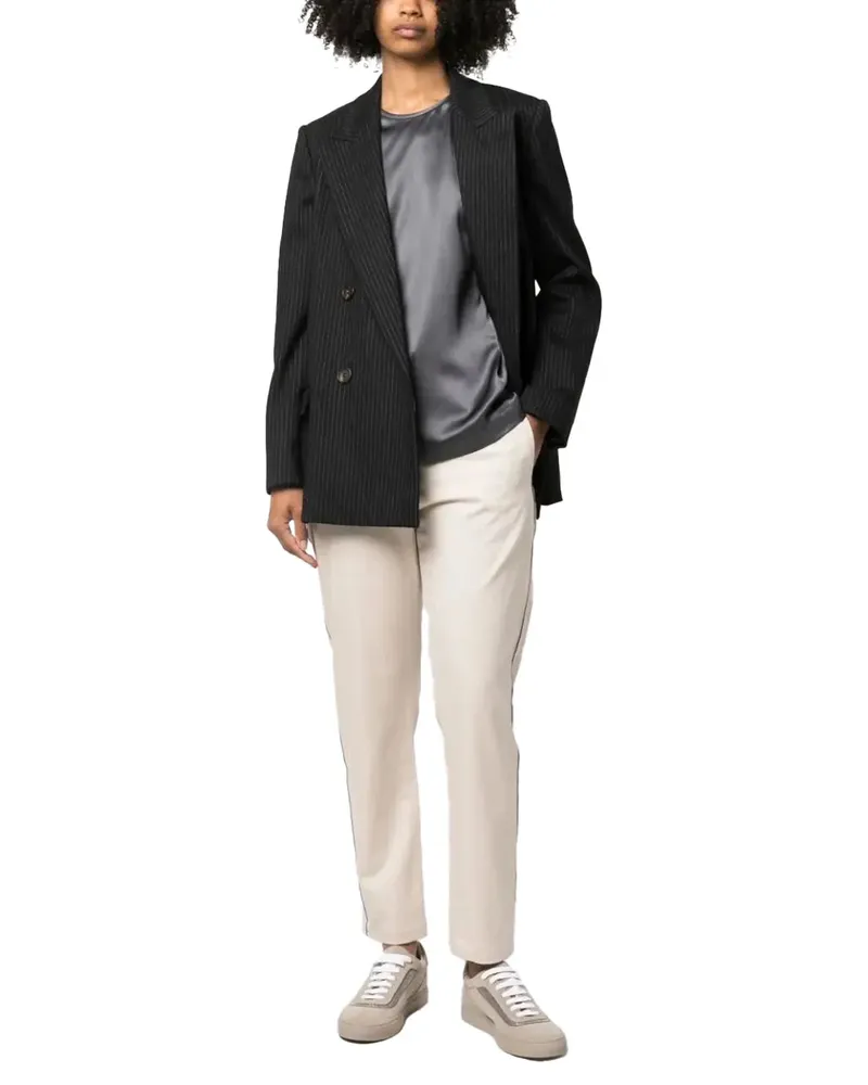 Brunello Cucinelli Virgin Wool Pinstripe Blazer 