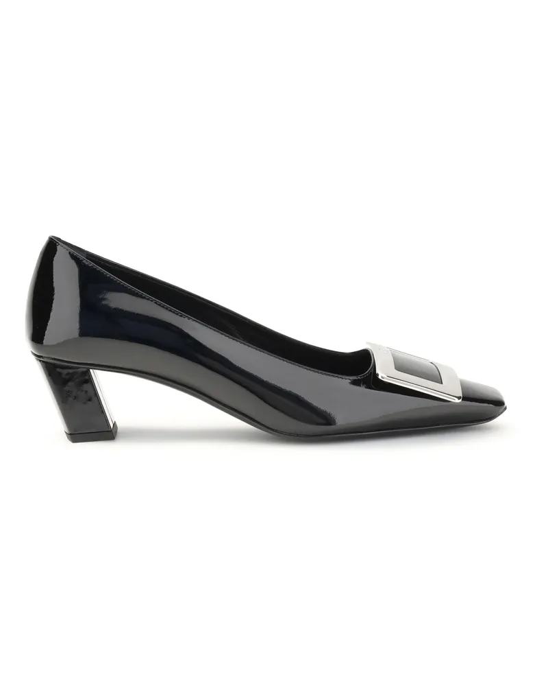 Roger Vivier Women's Belle Vivier Pumps Nero Calf Leather Bos Taurus High Heel Shoes Black