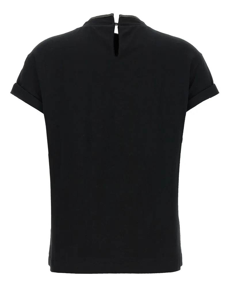 Brunello Cucinelli Women's Black Cotton T-Shirt Black