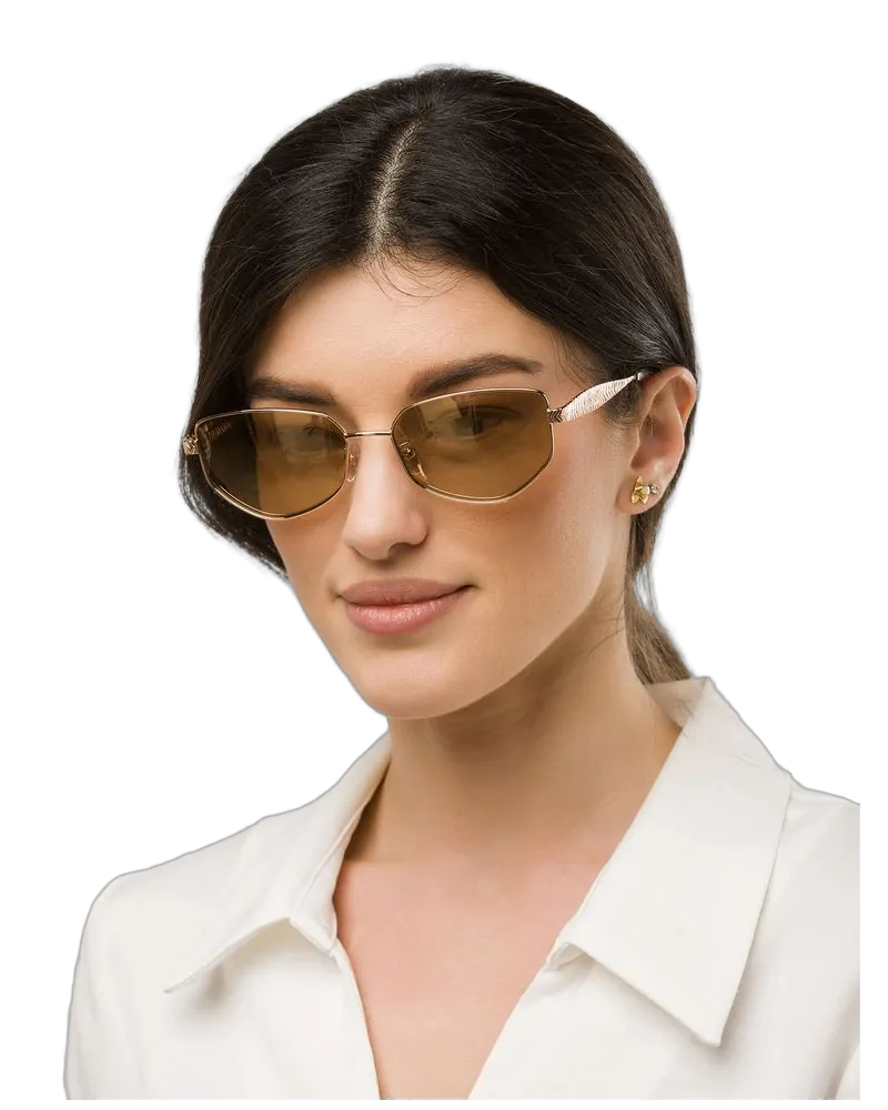 Just Cavalli Women's Sunglasses Shiny Copper Gold Stainless Steel Gold