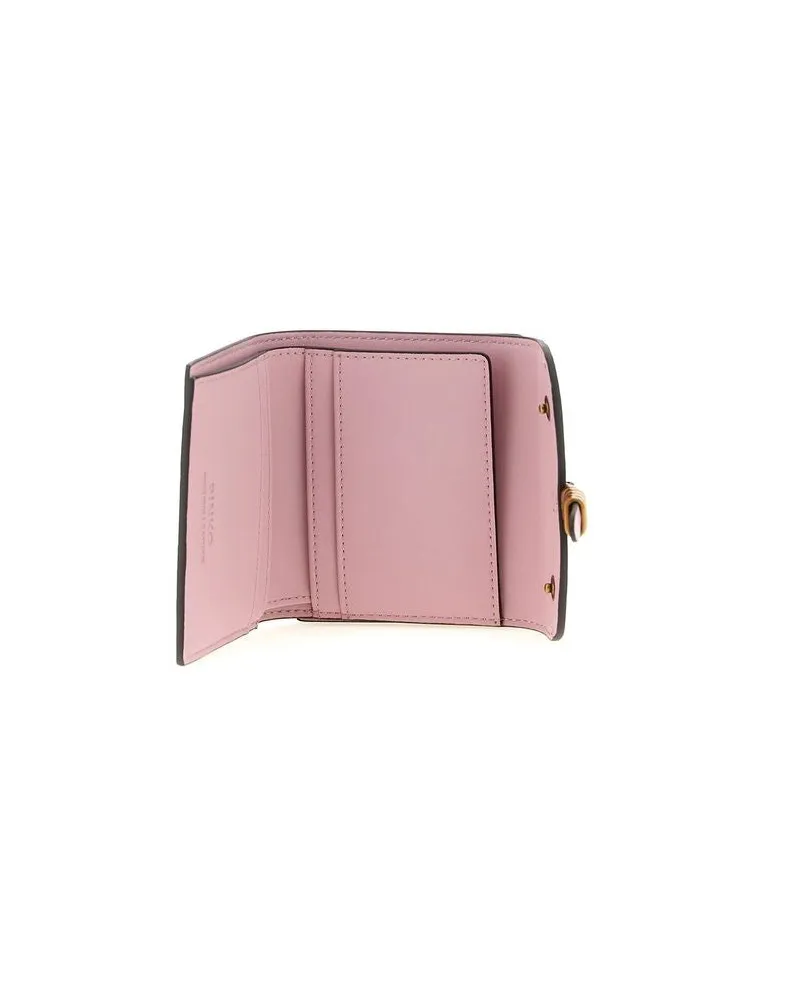 Pinko Women's Wallet Pink Cow Leather Bags Pink
