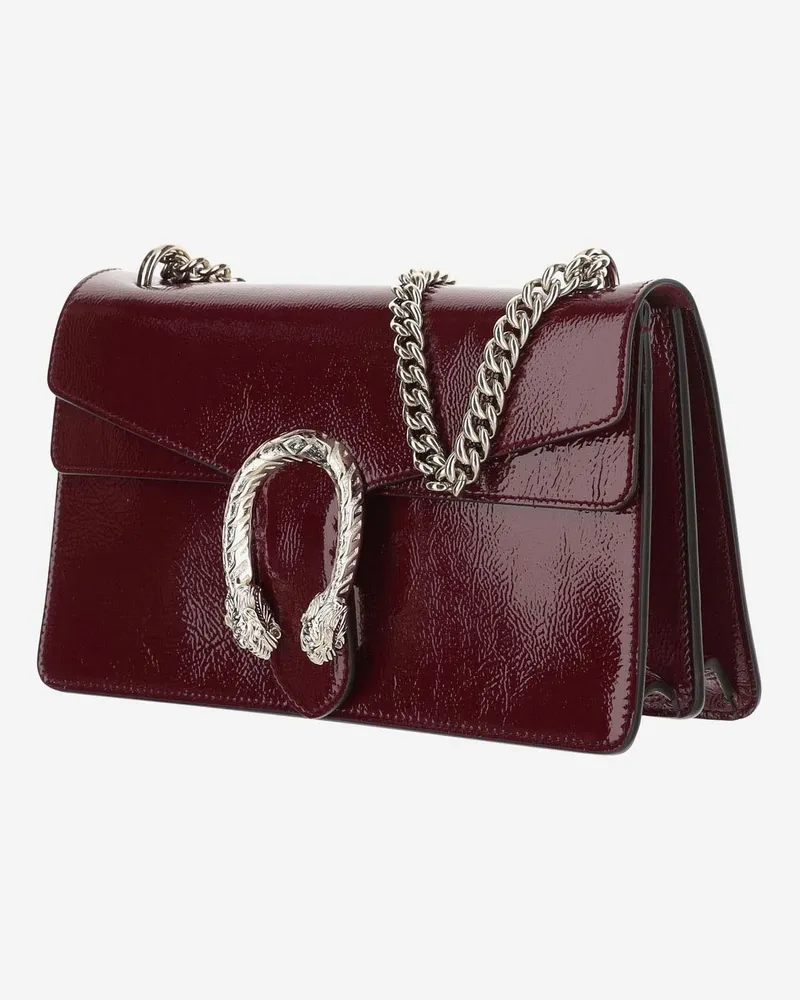 Gucci Women's Shoulder Bag Dionysus Red Patent Leather Red