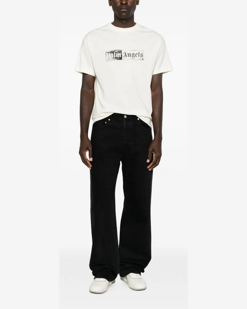 Palm Angels Logo-Print T-Shirt — White White