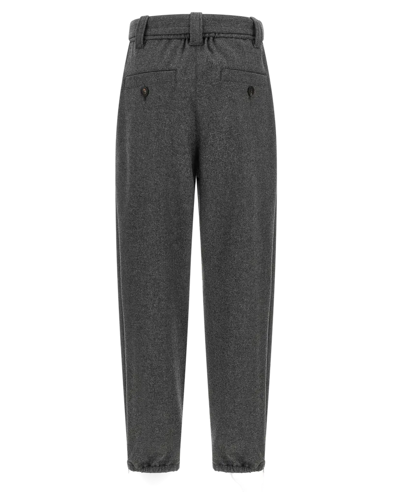 Brunello Cucinelli Loose Cargo Pants — Grey Grey