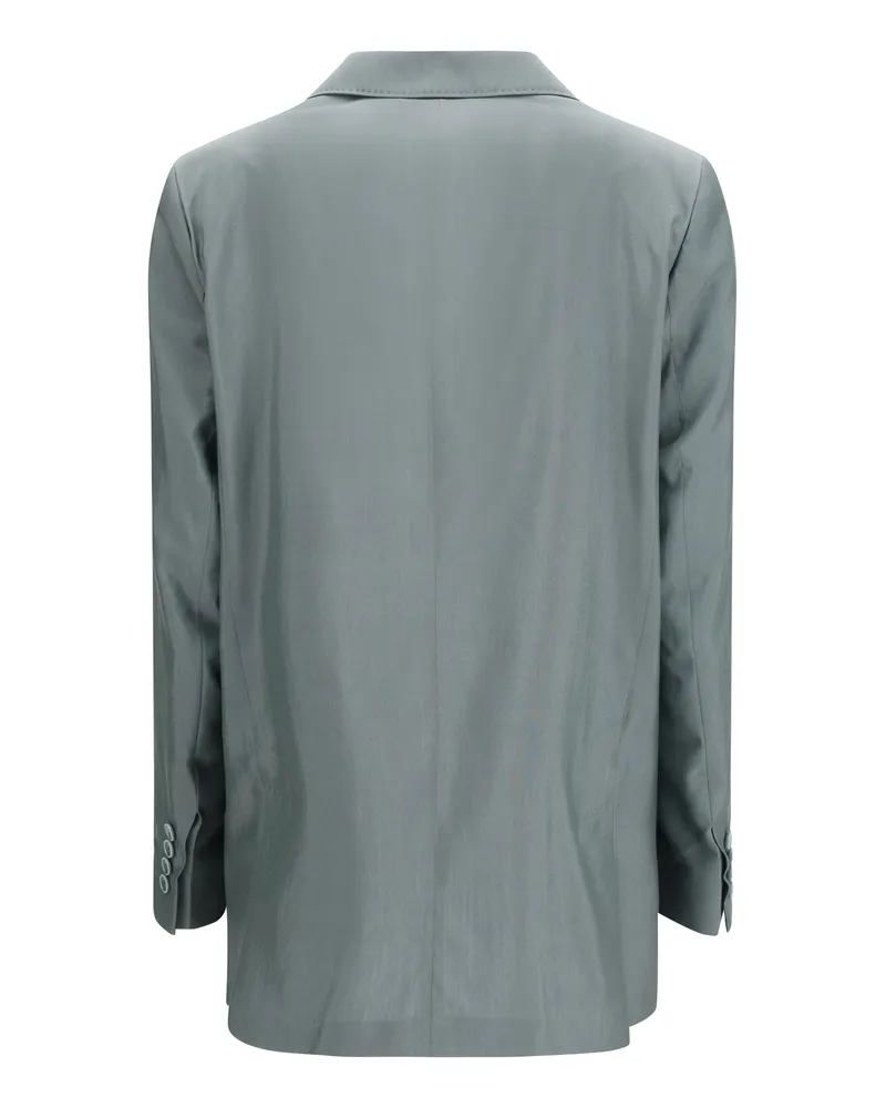 Max Mara Women's Mxmalbata Blazer Wool And Silk Verde Scuro Merino Ovis Aries; Blazers & Vests Green