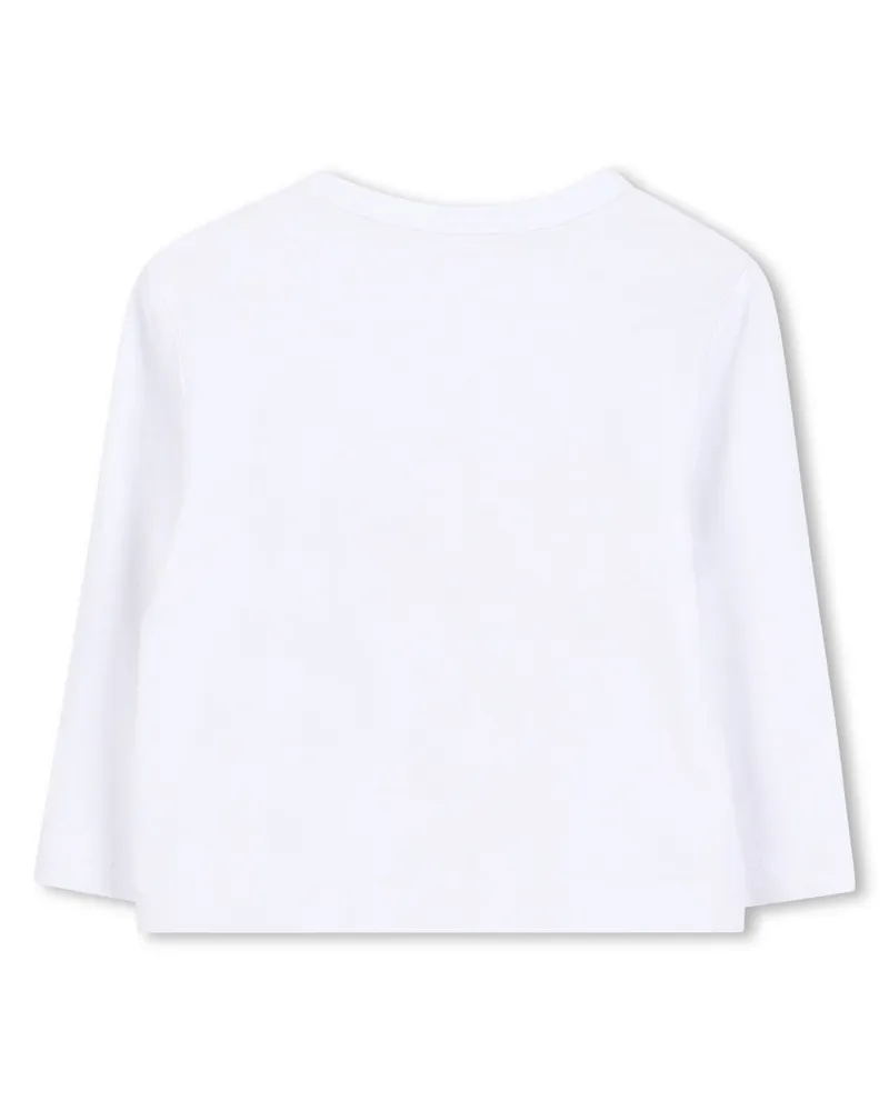 Karl Lagerfeld Logo-Embroidered Cotton T-Shirt — White White