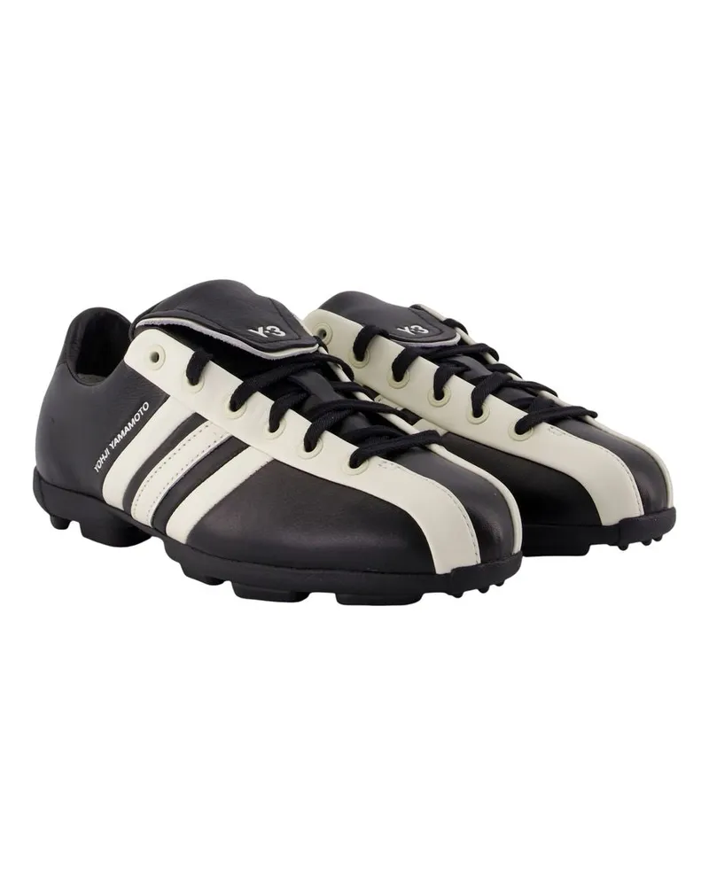 Y-3 Unisex Field Sneakers -  Leather Black Calfskin Shoes Black