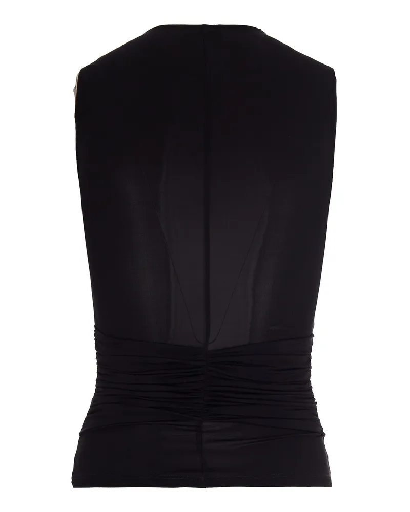 Elisabetta Franchi Women's Sleeveless Jersey Top Black Viscose Elastane Tops Black