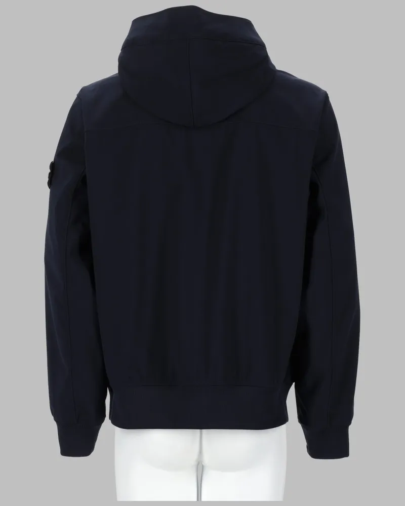 Stone Island Technical Stretch Hooded Jacket — Blue 