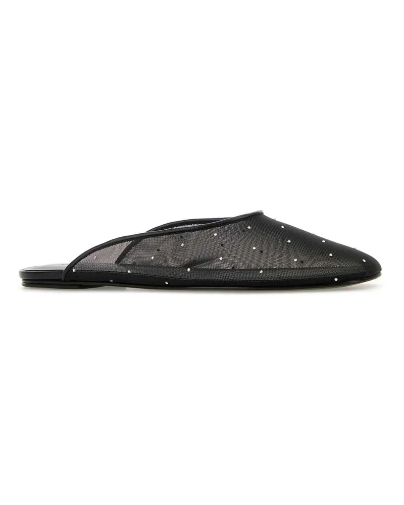 Magda Butrym Women's Black Mesh Slippers Flat Shoes Black