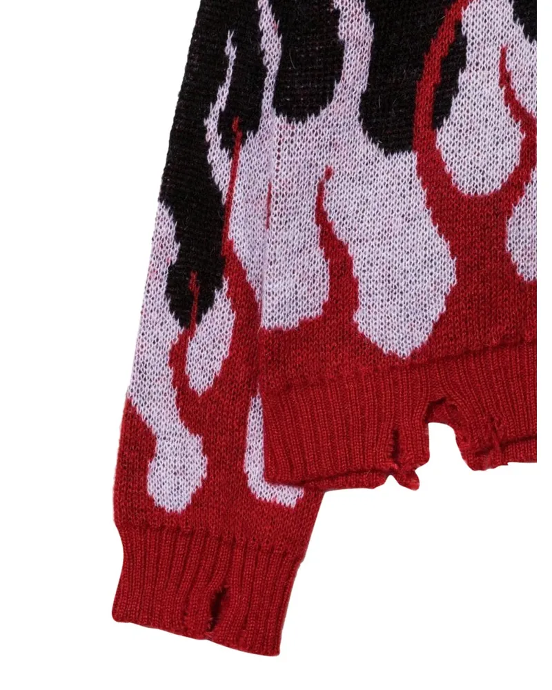 Vision Of Super Double-Flame Mohair-Blend Knit Sweater — Black Black