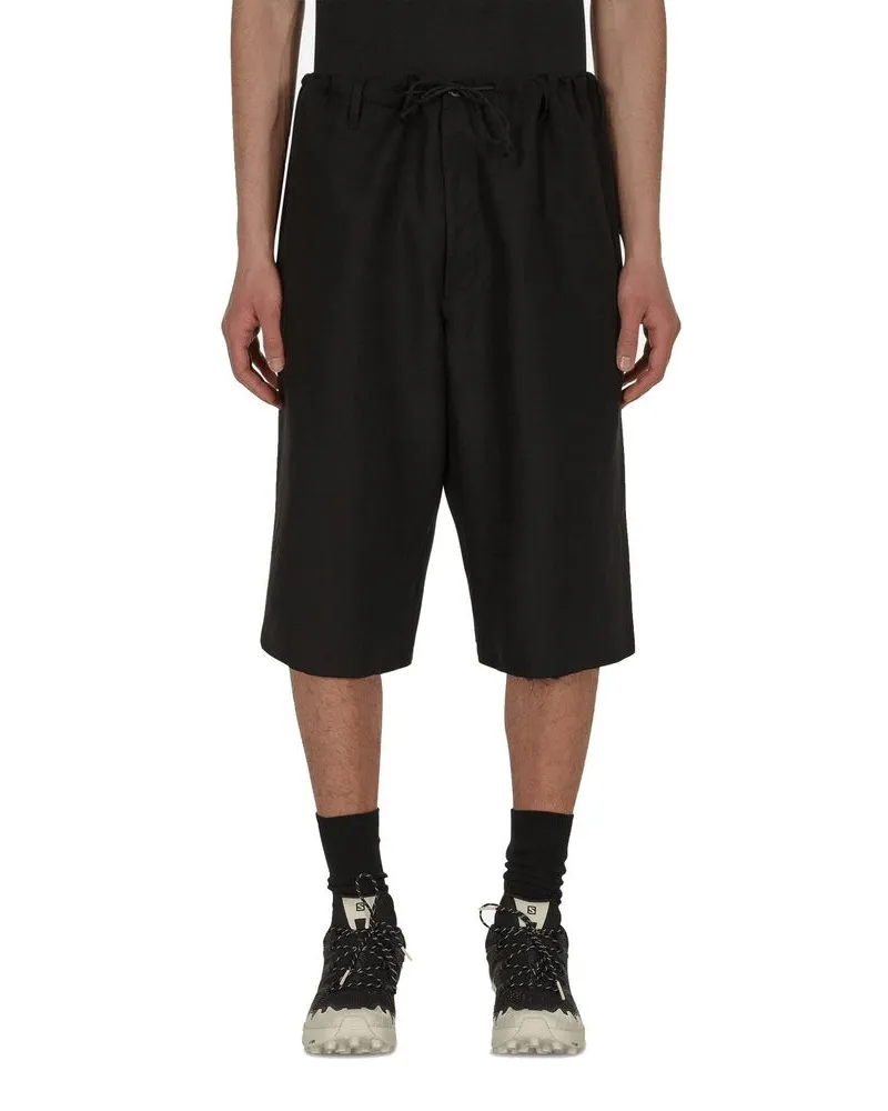 Maison Margiela Men Black Linen Bermuda Shorts Black