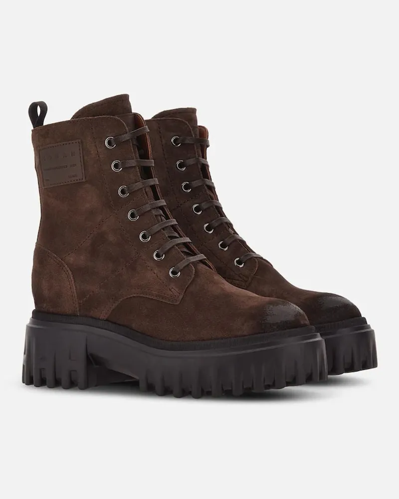 Hogan H26 Ankle Boot — Brown Brown