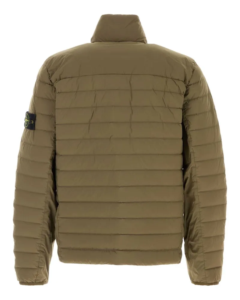 Stone Island Men's Army Green Stretch Nylon Jacket Giacche E Gilet Green