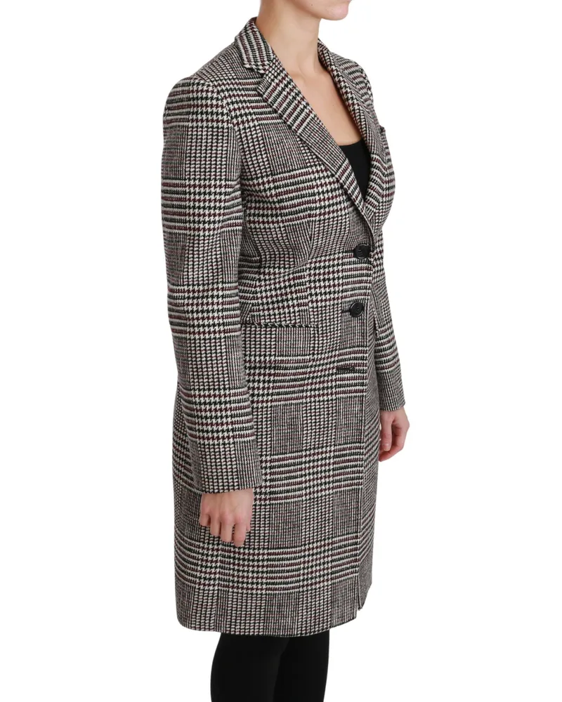 Dolce & Gabbana Women Multicolor Trench Knee Long Jacket Coat Cotton Clothing Multicolor
