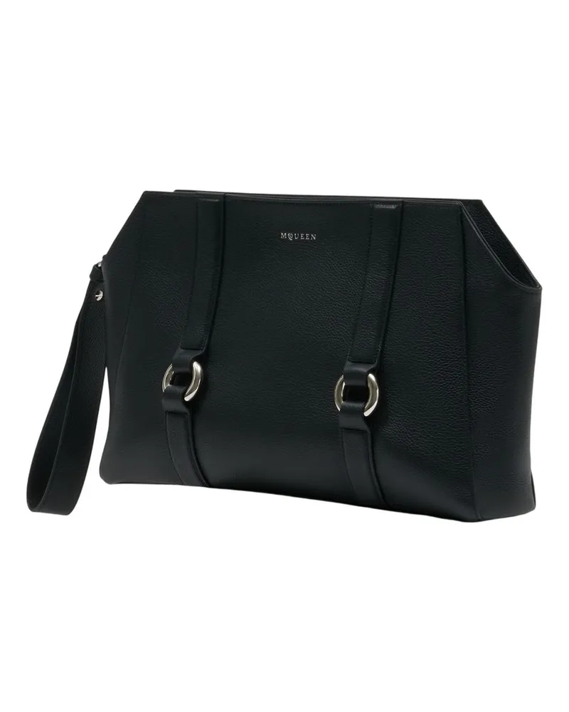 Alexander McQueen Men's New Farringdon Clutch -  Leather Black Calfskin Bags Clutches Black
