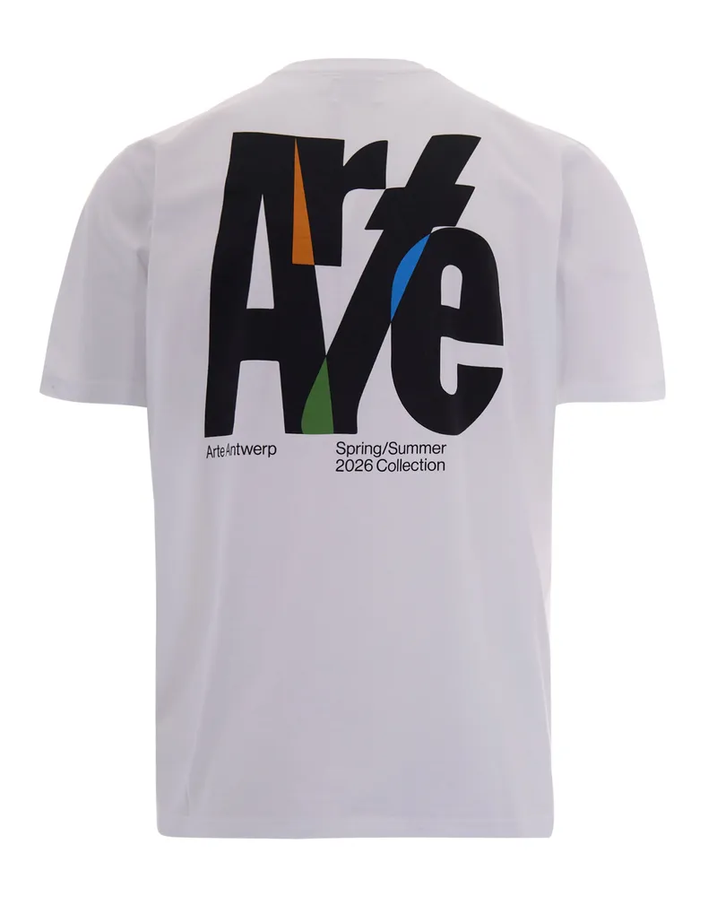 Arte Antwerp Men's T-Shirt Big Logo Back White Cotton T-Shirts And Polos 