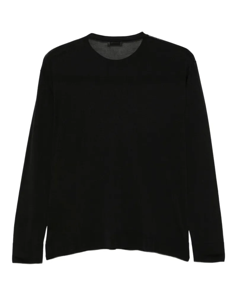 MRZ Wool Crewneck Sweater — Black Black