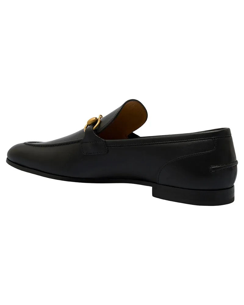 Gucci Men's Loafers Jordaan Black Leather Calf Black