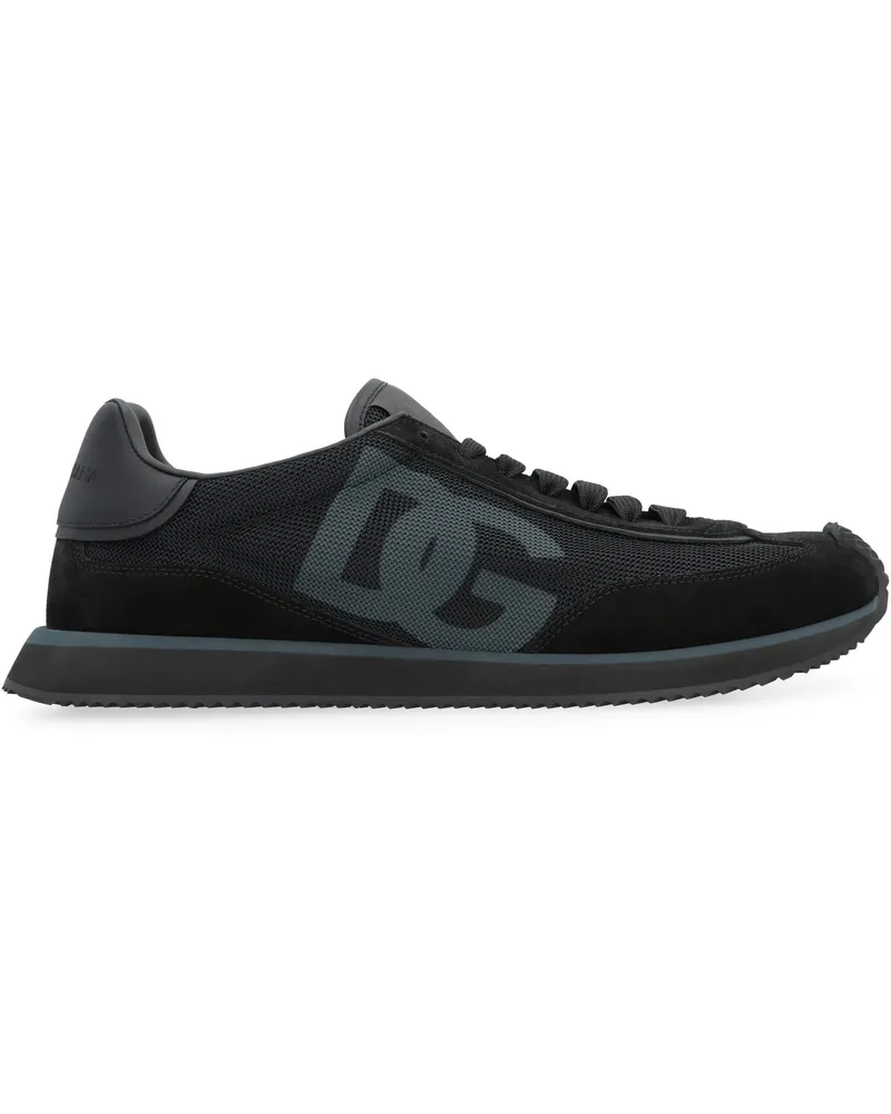 Dolce & Gabbana Men's Sneakers Dg Cushion Black Goatskin Trainers 