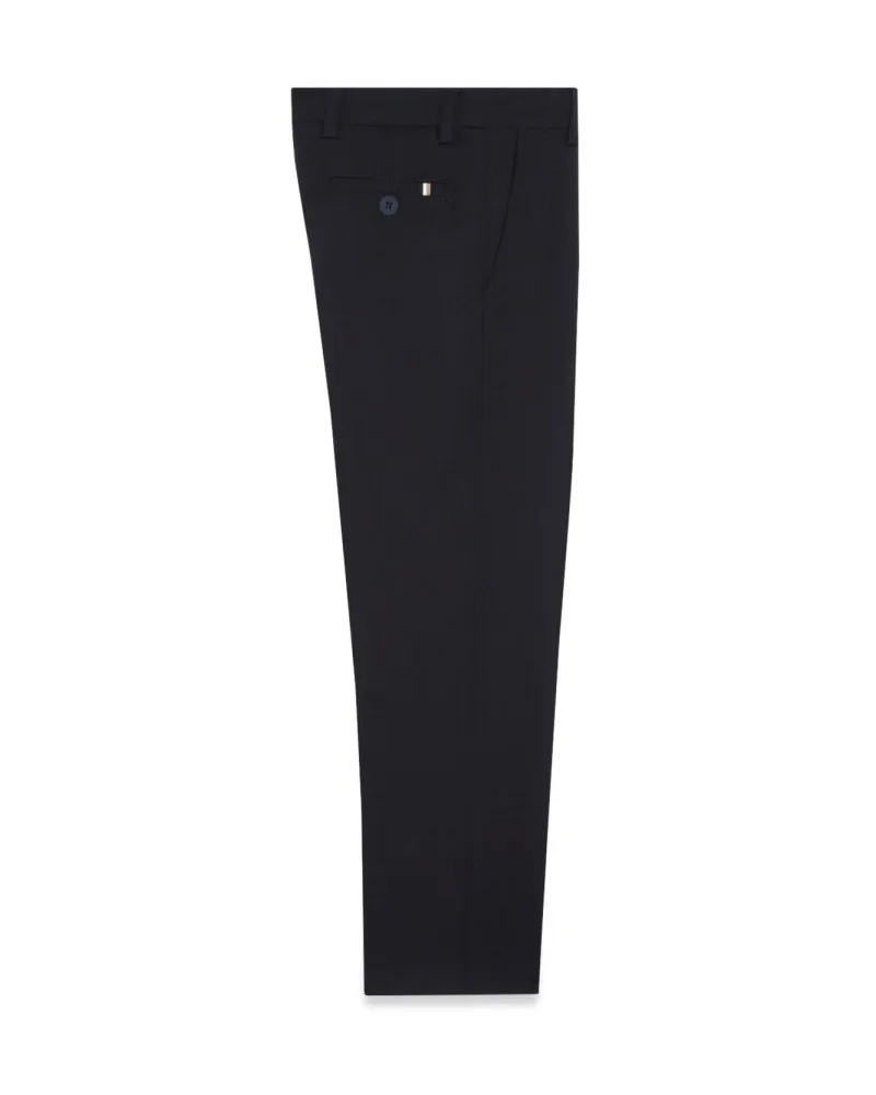 HUGO BOSS Wool-Blend Dress Trousers — Blue Blue