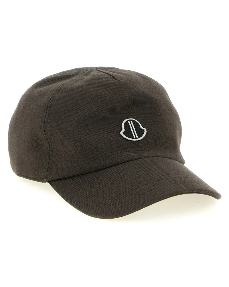 Rick Owens Logo-Embroidered Cotton Baseball Cap — Charcoal Charcoal