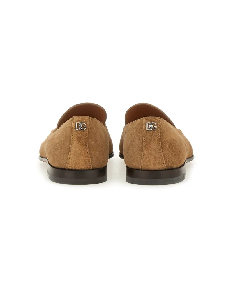 Dolce & Gabbana Crust Slipper Loafer — Beige Beige