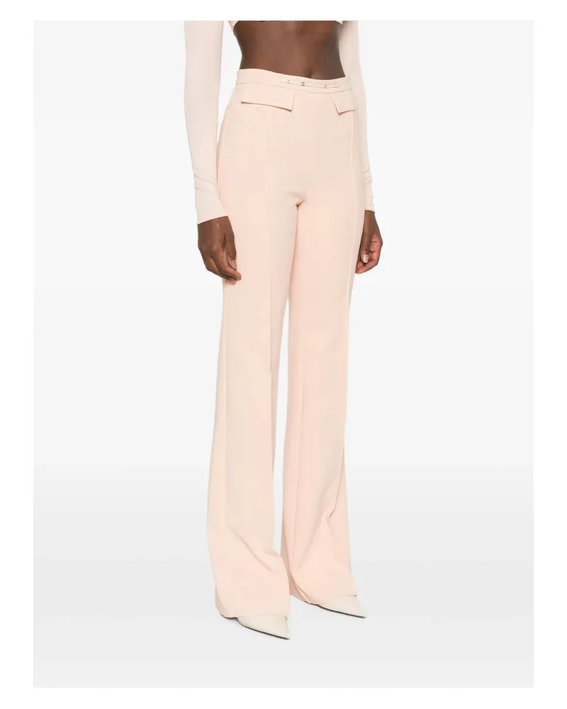 Elisabetta Franchi Flared Cut Trousers — Pink Pink