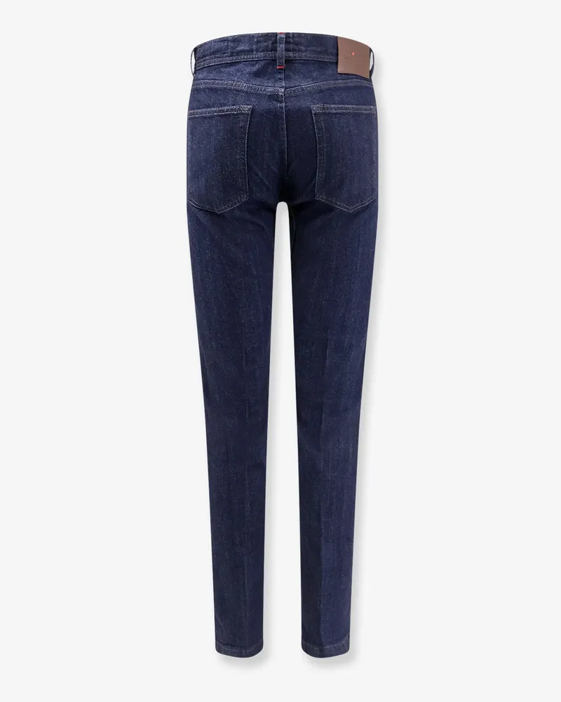 Kiton Men's Jeans Cotton-Blend Blue Blue